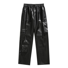 Manufacture Men's Motorcycle Light Body Trousers Order Faux Leather Multi-Pockets PU Casual Pants Straight Leg Wide Leg Faux Leather Pants SKSP063 Manufacture Men's Motorcycle Light Body Trousers Order Faux Leather Multi-Pockets PU Casual Pants Straight Leg Wide Leg Faux Leather Pants SKSP063